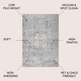 Friv modern Persian Vintage Medallion Area Rug