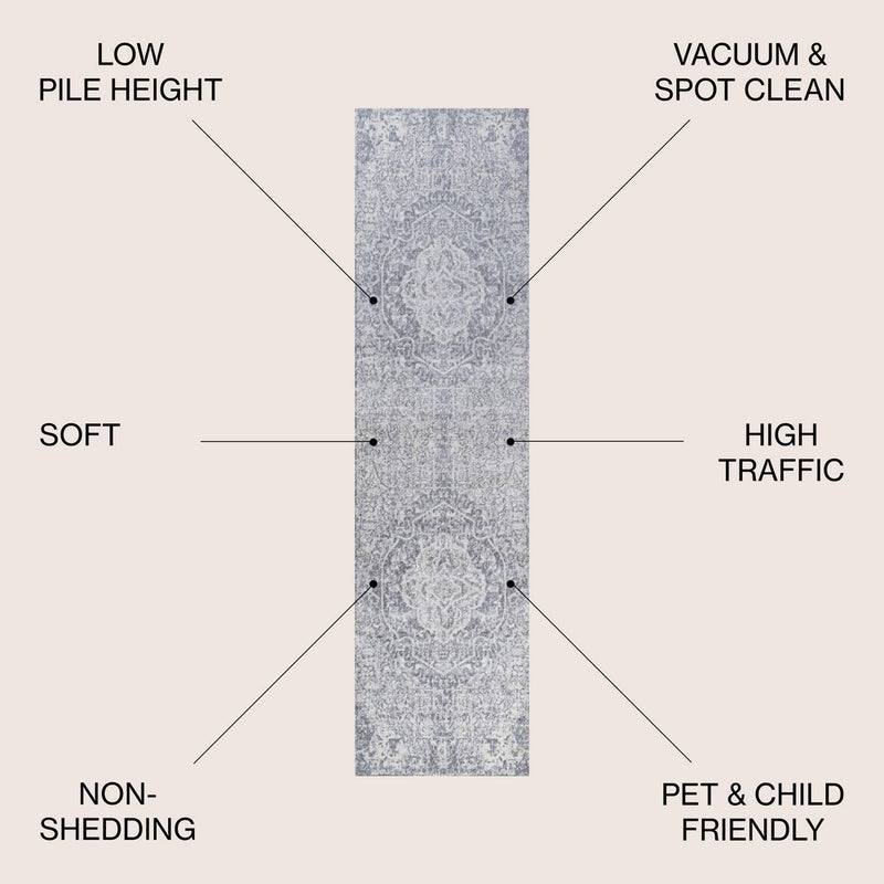 Edison modern Persian Vintage Medallion Area Rug