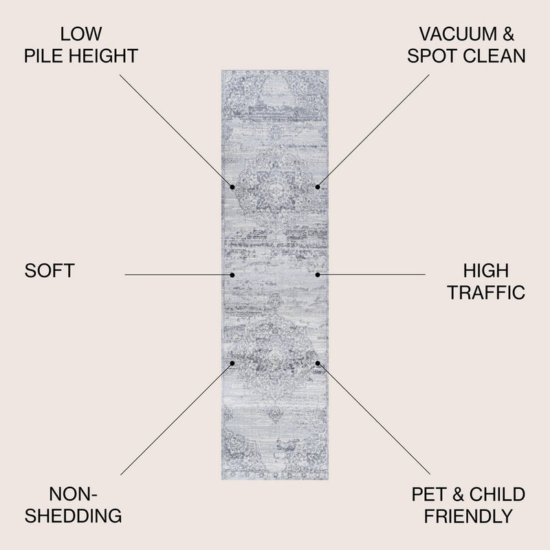 Jerica modern Persian Vintage Medallion Area Rug
