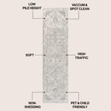 Jerica modern Persian Vintage Medallion Area Rug