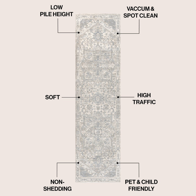 Jerica modern Persian Vintage Medallion Area Rug