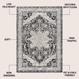 Jerica modern Persian Vintage Medallion Area Rug