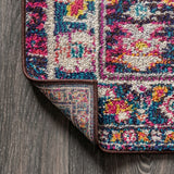 Alfombra Modern Persian Boho Floral Area Rug Multi/Purple / Runner / 2'3" X 8' – BACK