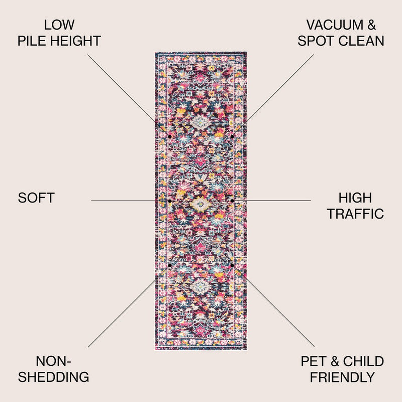Alfombra Modern Persian Boho Floral Area Rug
