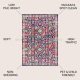 Alfombra Modern Persian Boho Floral Area Rug