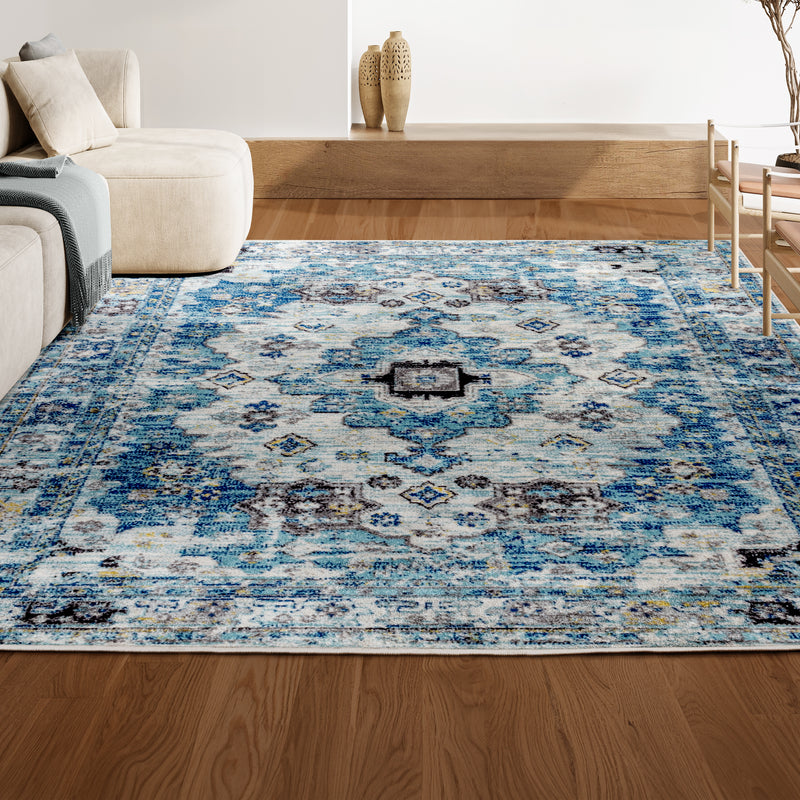 Modern Persian Boho Vintage Medallion Area Rug