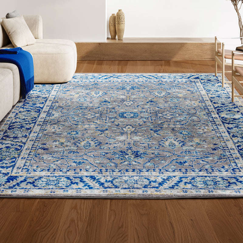 Modern Persian Boho Floral Area Rug