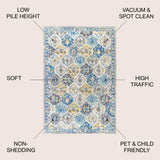 Modern Persian Boho Vintage Trellis Area Rug
