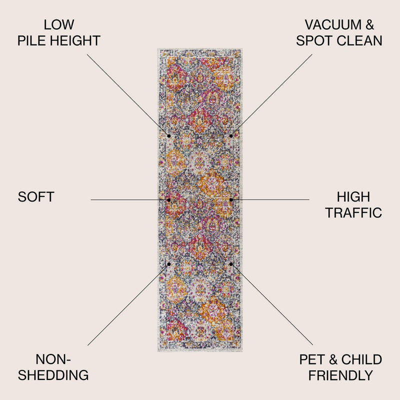 Modern Persian Boho Vintage Trellis Area Rug