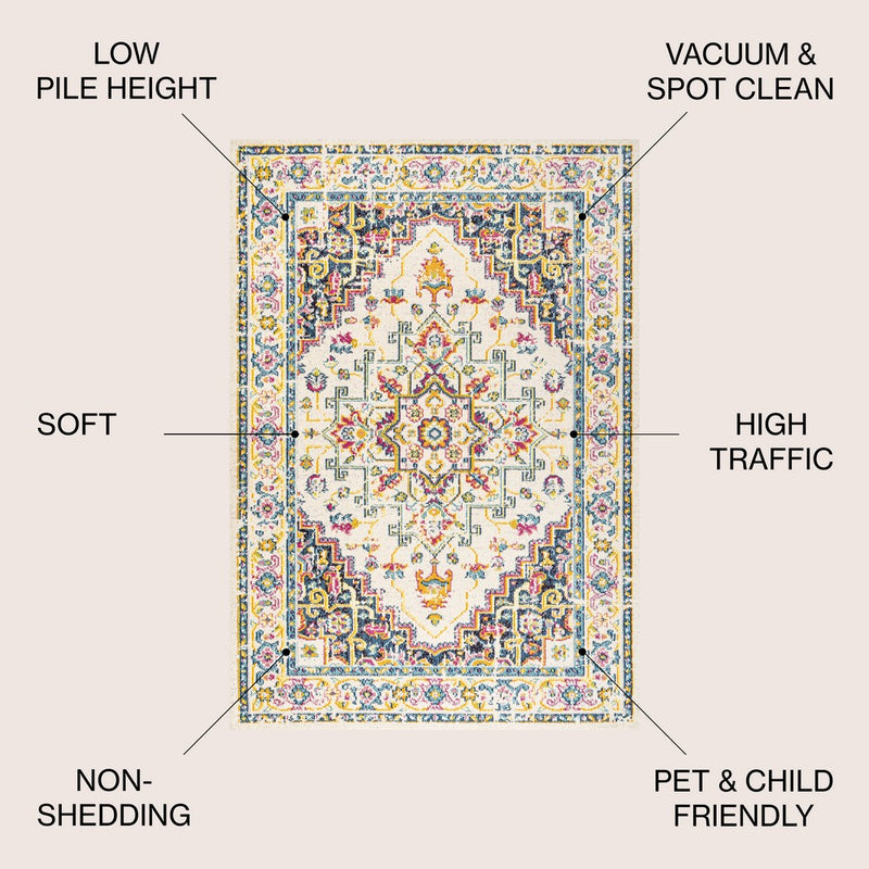 Brooklyn Geometric Medallion Area Rug
