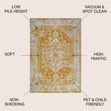 Audrey Ornate Medallion Bohemian Area Rug
