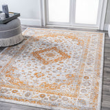 Indhira Ornate Medallion Persian Area Rug