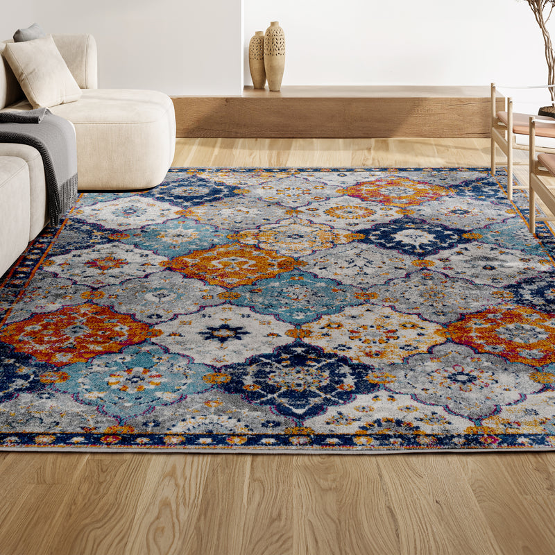 Kirman Bohemian Medallion  Area Rug