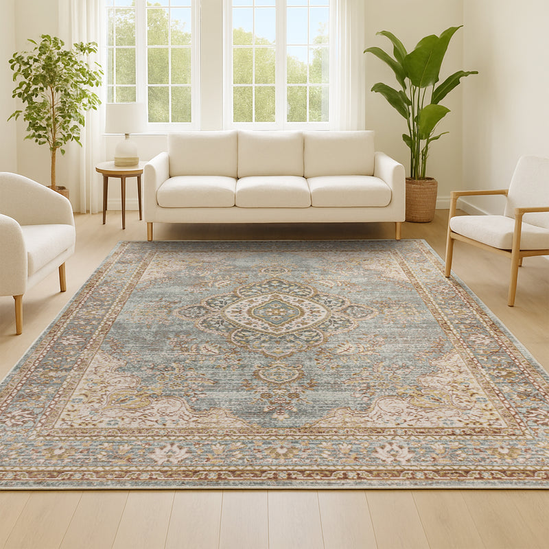 Khilana Floral Medallion Area Rug