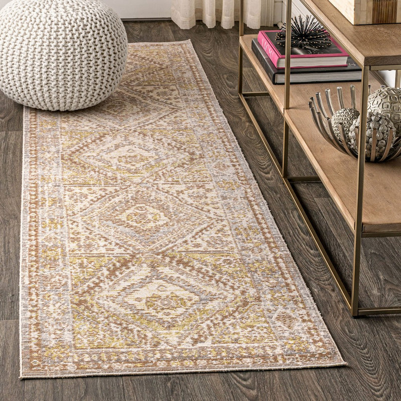 Darija Ornate Geometric Medallion Area Rug