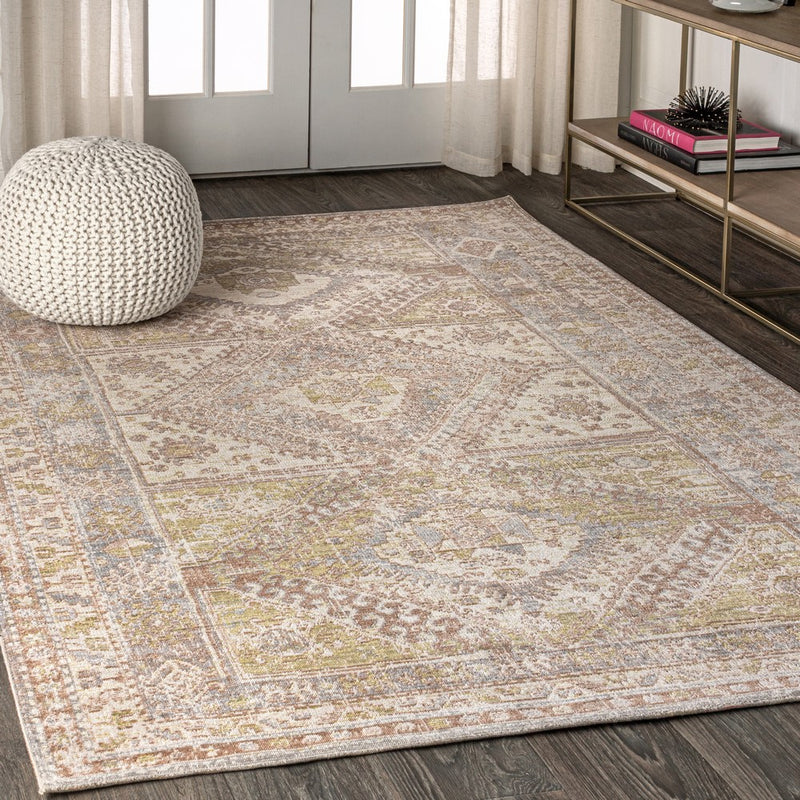 Darija Ornate Geometric Medallion Area Rug