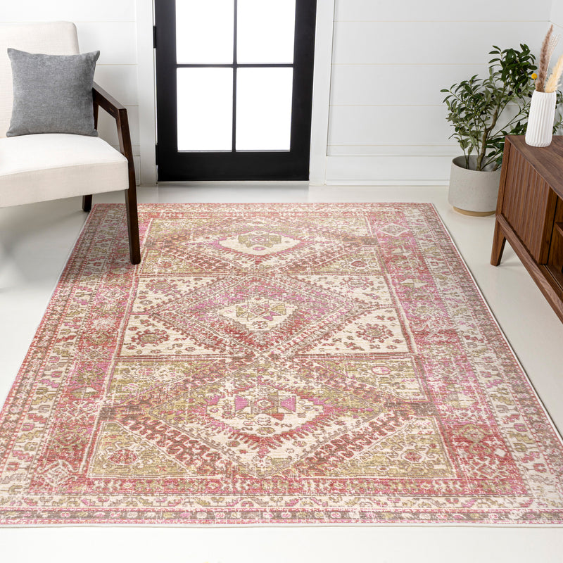 Darija Ornate Geometric Medallion Area Rug