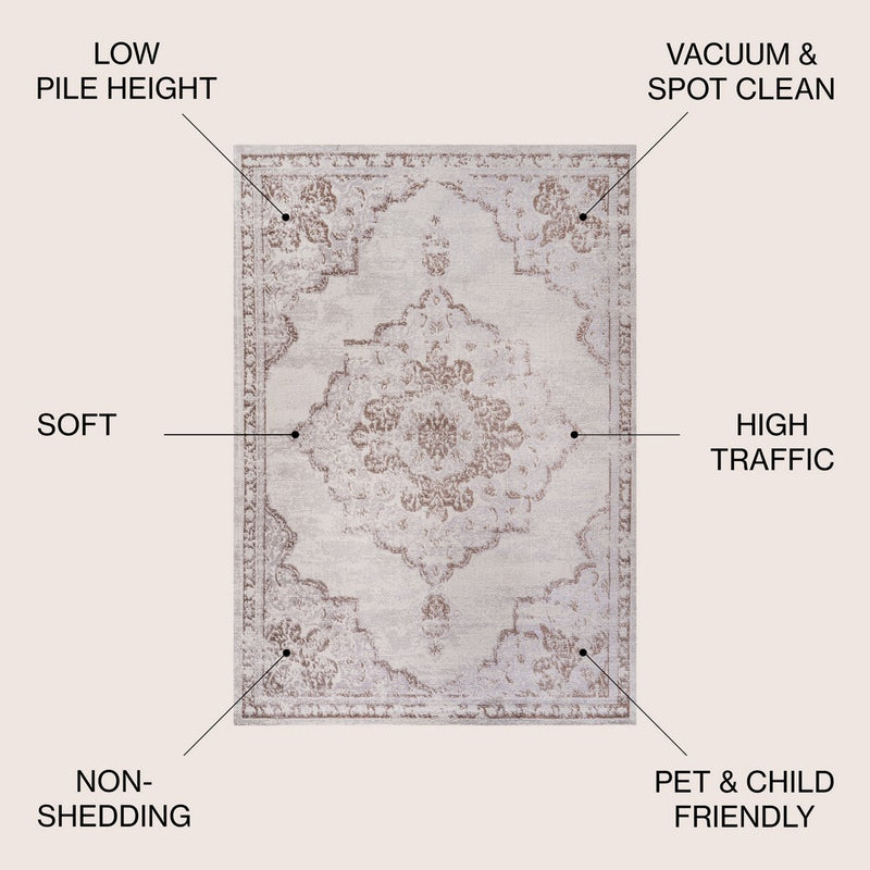 Alhambra Ornate Medallion Modern Area Rug