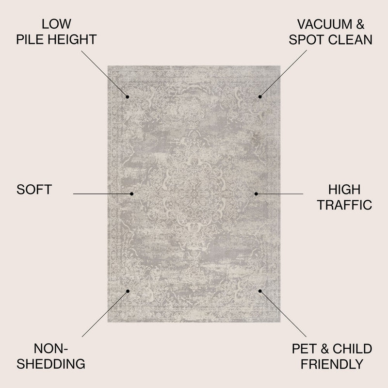 Alhambra Ornate Medallion Modern Area Rug