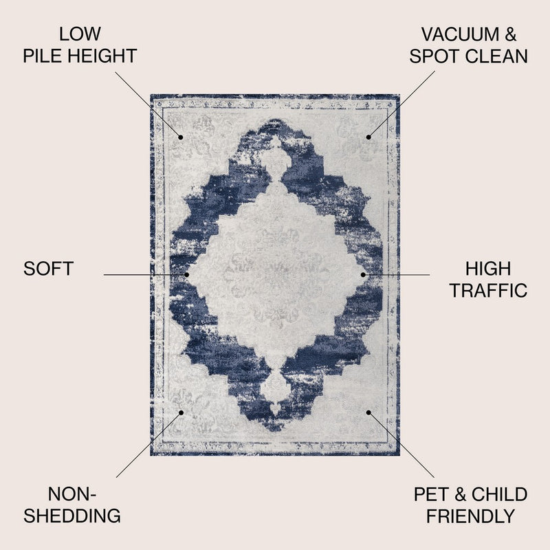 Alhambra Ornate Medallion Modern Area Rug