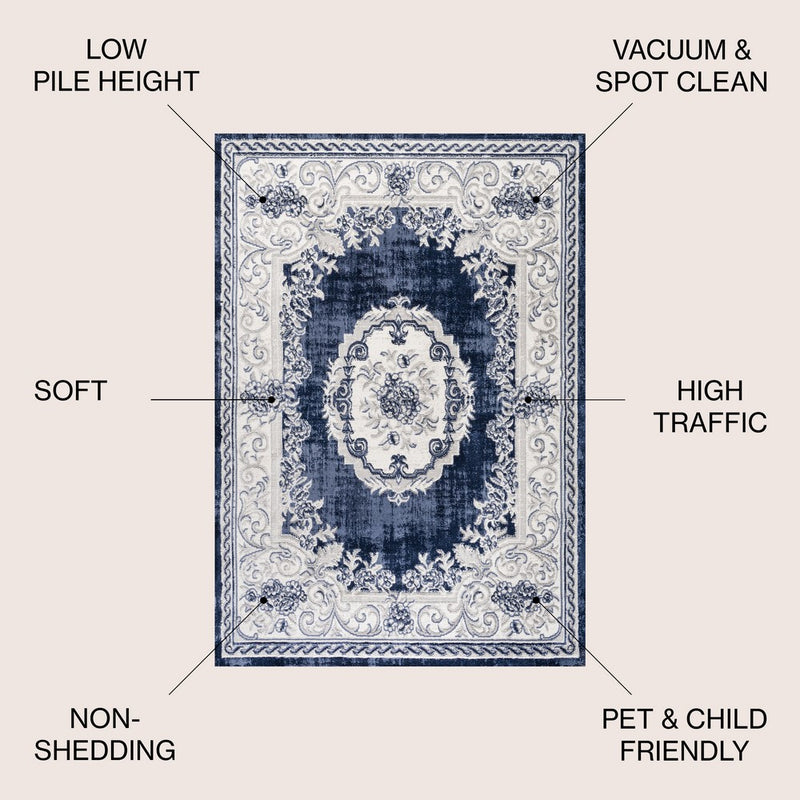 Rosalia Cottage Medallion Area Rug