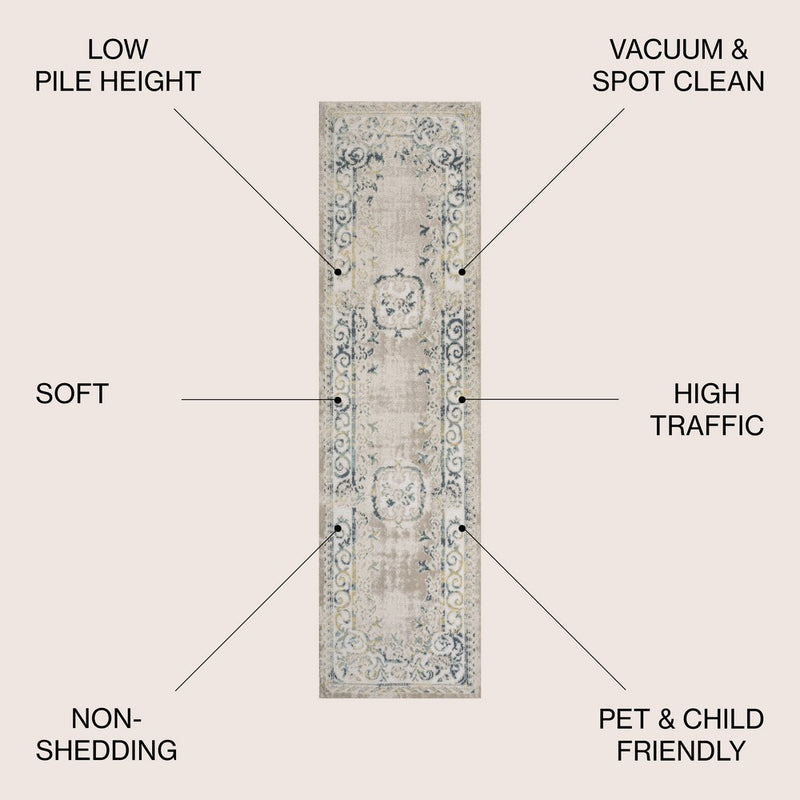 Rosalia Cottage Medallion Area Rug
