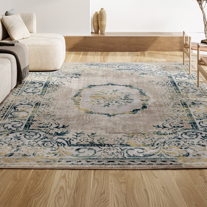 Rosalia Cottage Medallion Area Rug