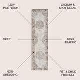 Perfect rosalia Cottage Medallion Area Rug