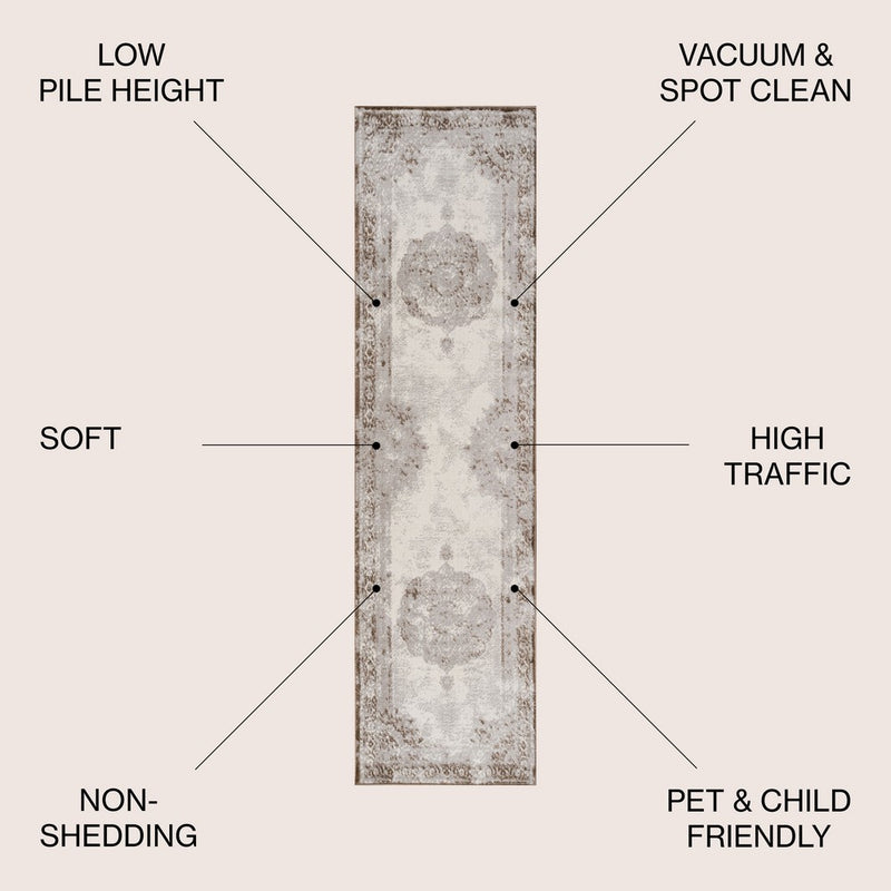 Perfect rosalia Cottage Medallion Area Rug