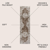 Perfect rosalia Cottage Medallion Area Rug