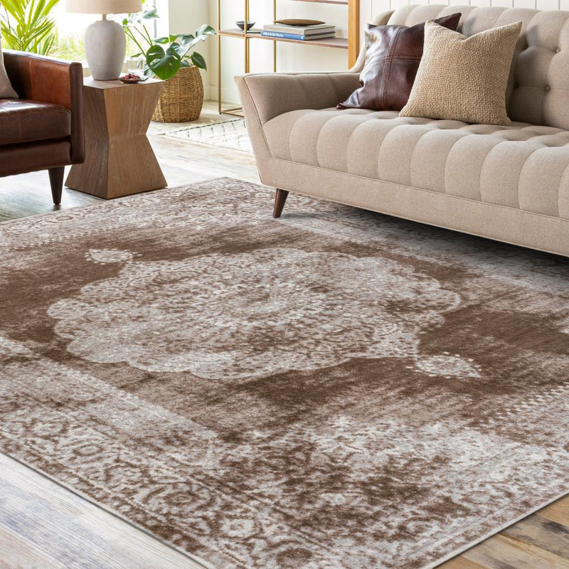 Perfect rosalia Cottage Medallion Area Rug