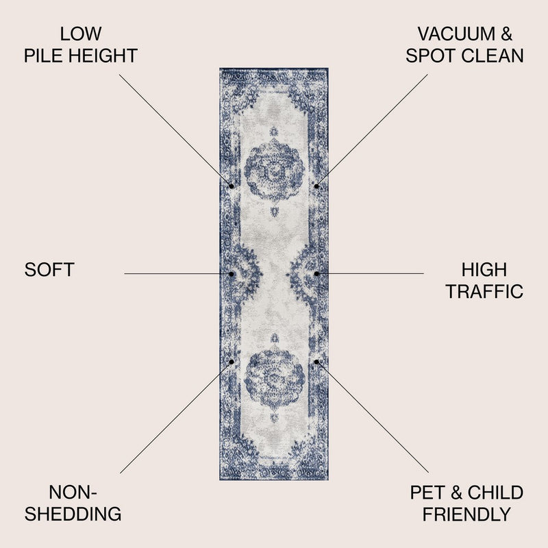 Kelly rosalia Cottage Medallion Area Rug