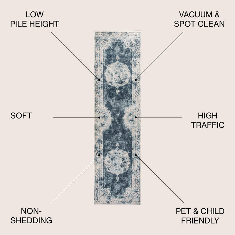 Kelly rosalia Cottage Medallion Area Rug