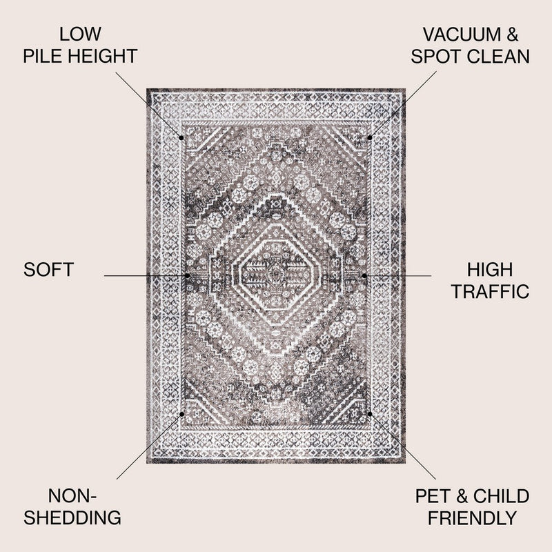Boho Cottage Medallion Area Rug