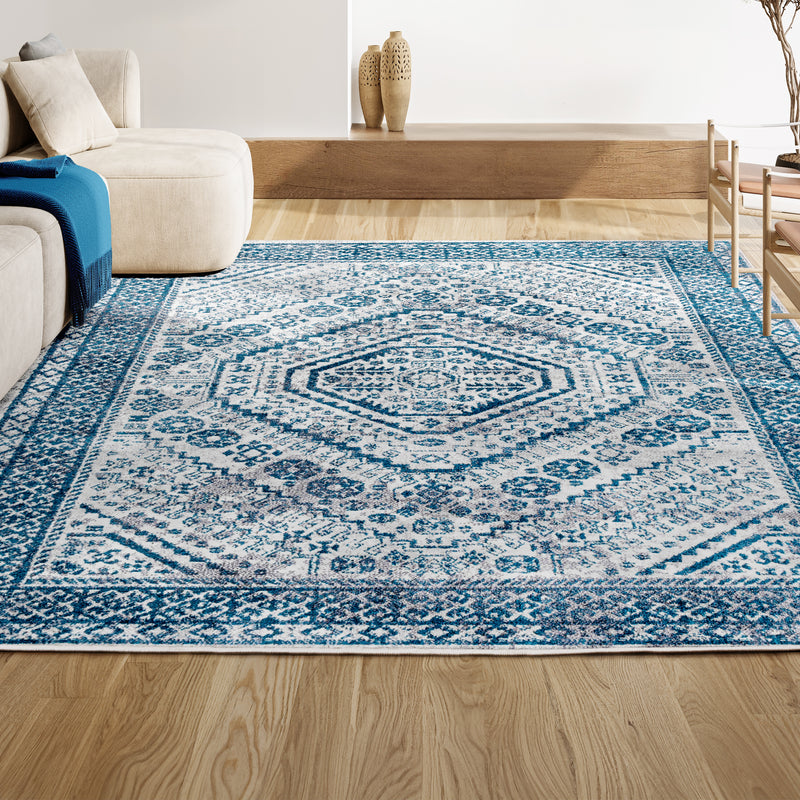 Boho Cottage Medallion Area Rug