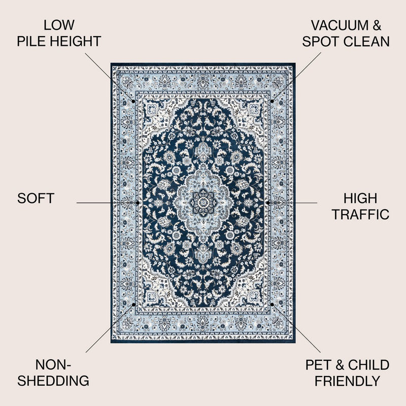 Palmette Modern Persian Floral Area Rug