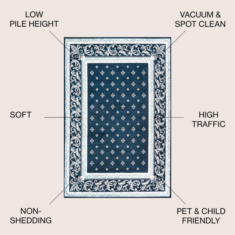 Acanthus French Border Area Rug