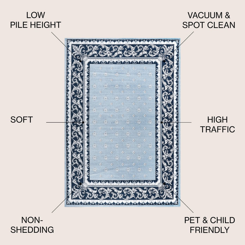 Acanthus French Border Area Rug
