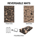 Bloom Modern Floral Foldable Waterproof Reversible Plastic Straw Area Rug