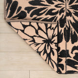 Bloom Modern Floral Foldable Waterproof Reversible Plastic Straw Area Rug