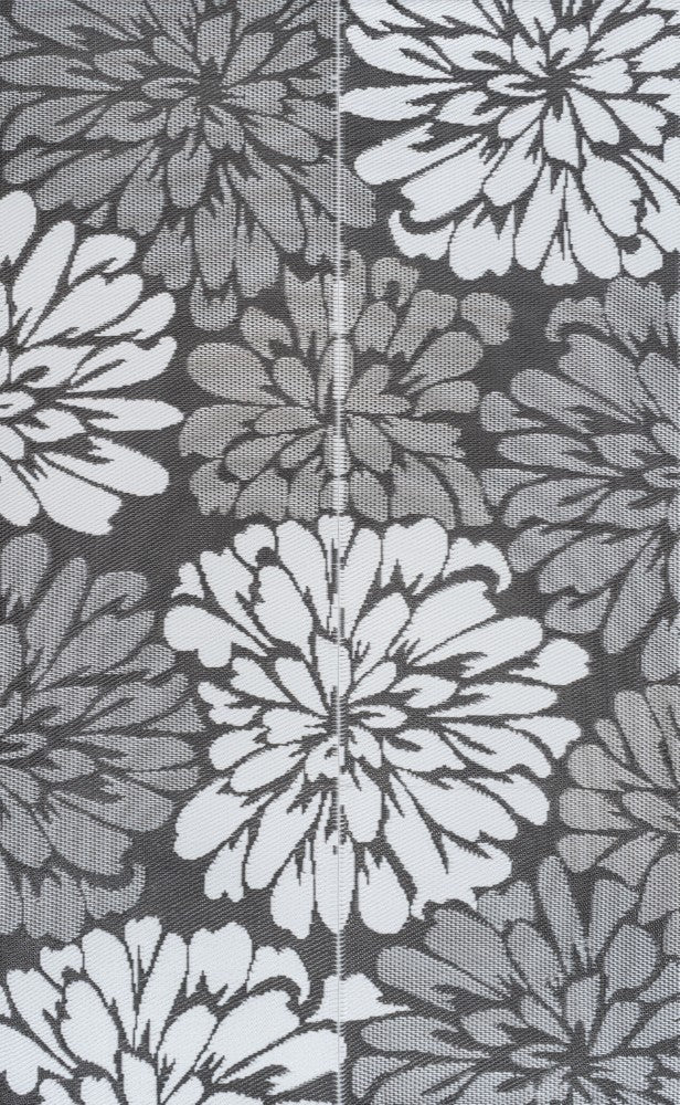 Bloom Modern Floral Foldable Waterproof Reversible Plastic Straw Area Rug