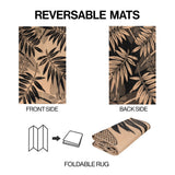 Wilde Classic Botanical Foldable Waterproof Reversible Plastic Straw Area Rug