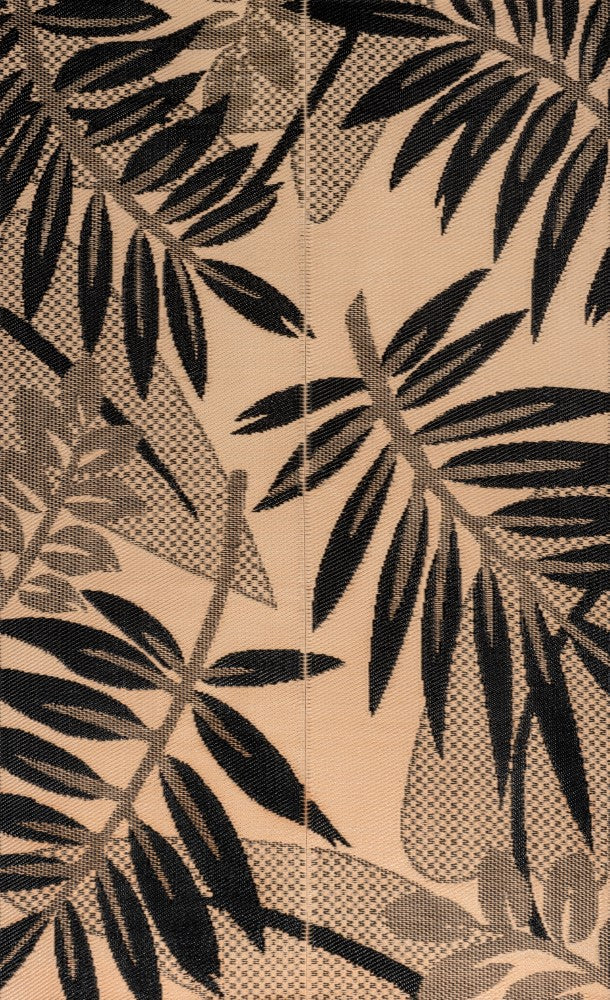 Wilde Classic Botanical Foldable Waterproof Reversible Plastic Straw Area Rug