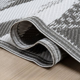 Wilde Classic Botanical Foldable Waterproof Reversible Plastic Straw Area Rug