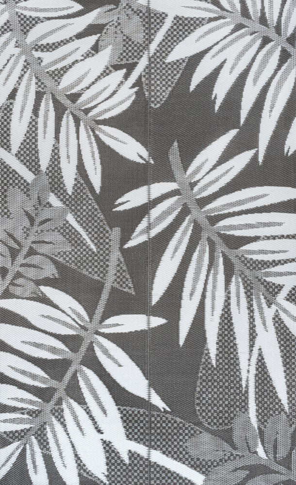 Wilde Classic Botanical Foldable Waterproof Reversible Plastic Straw Area Rug