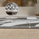 Wilde Classic Botanical Foldable Waterproof Reversible Plastic Straw Area Rug