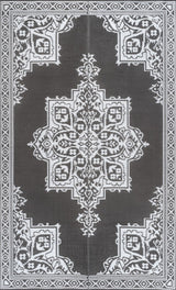 Dory Medallion Border Foldable Waterproof Reversible Plastic Straw Area Rug