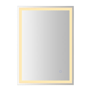 Pax Rectangular Frameless Anti-Fog Aluminum Front/Back-lit Tri-color LED Bathroom Vanity Mirror with Smart Touch Control