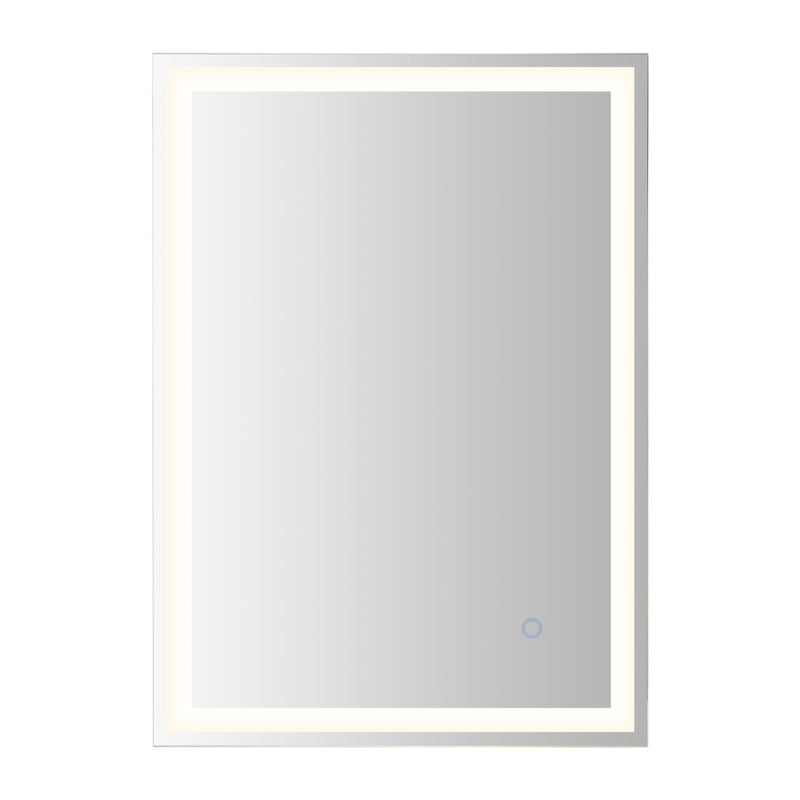 Pax Rectangular Frameless Anti-Fog Aluminum Front/Back-lit Tri-color LED Bathroom Vanity Mirror with Smart Touch Control