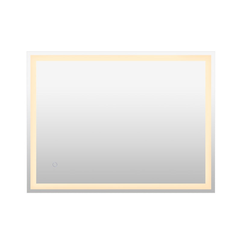 Pax Rectangular Frameless Anti-Fog Aluminum Front/Back-lit Tri-color LED Bathroom Vanity Mirror with Smart Touch Control - JONATHAN Y